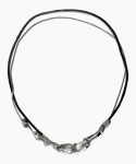 셉텐벌5(SEPTEMBER5) Vintage leather layered chain necklace