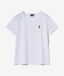 WOMENS U NECK T-SHIRT WHITE