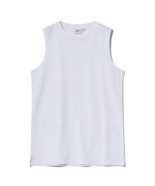 [PREMIUM COTTON] WOMENS GIZA COTTON SLEEVELESS TOP WHITE