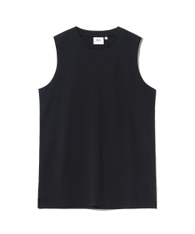 [PREMIUM COTTON] WOMENS GIZA COTTON SLEEVELESS TOP BLACK