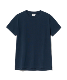 [PREMIUM COTTON] WOMENS GIZA COTTON T-SHIRT NAVY