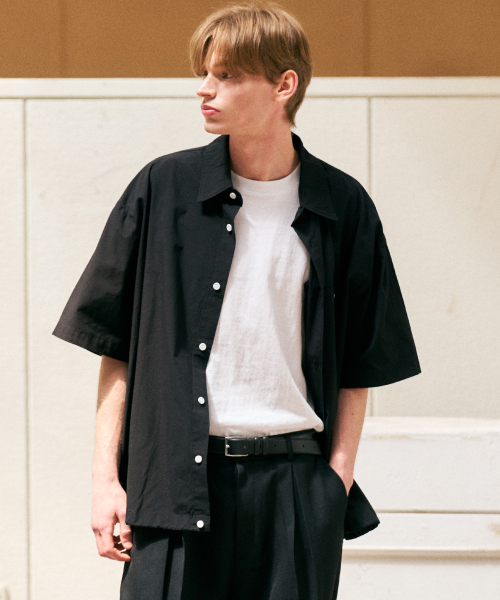 шнур акцент карман короткий рукав shirt_black