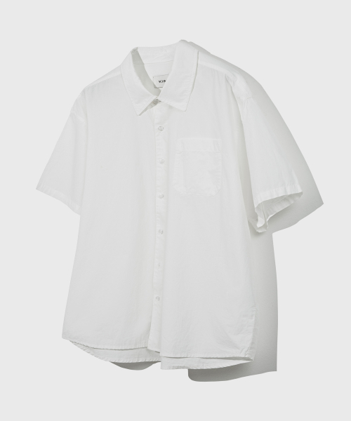 хлопок выстиранный половина shirt_white
