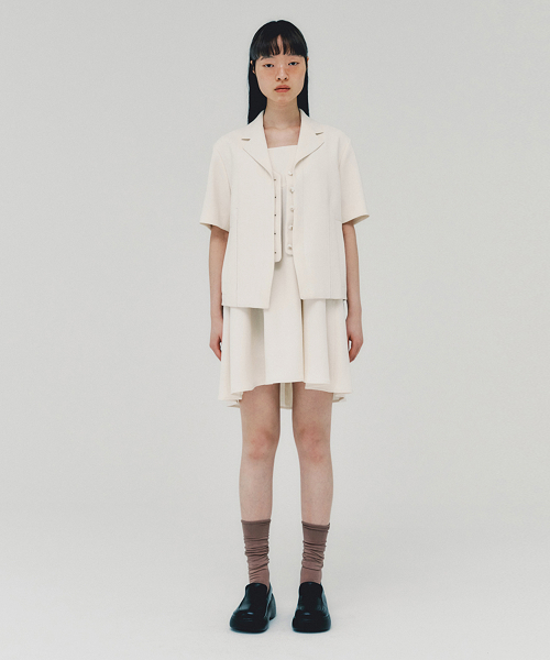 льняной жилет Jacket_CREAM