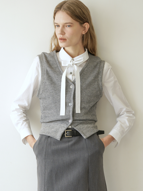 Вязаный жилет-кардиган Jane (Grey)