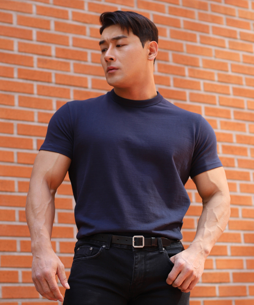 보스트핏(BOASTFIT) 머슬핏 10수 헤비코튼 반팔티셔츠 다크네이비 - 사이즈 & 후기 | 무신사