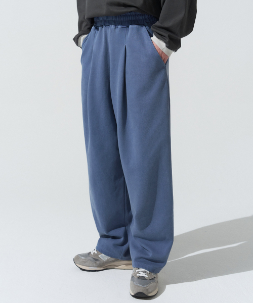 MUSINSA | XERO Pigment Dyed One Tuck Sweat Pants [Blue]