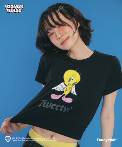 팬시클럽(FANCY CLUB) [FANCY X TW] 엔젤 & 데몬 크롭티 (BLACK)_F24TW2014 - 사이즈 & 후기 | 무신사