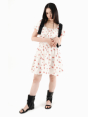 미미몽드(MIMI MONDE) 리본 브로치 드레스 (플로럴)