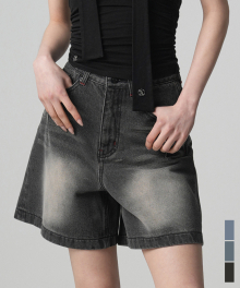 Lovely Stitch Denim Shorts - 3COL