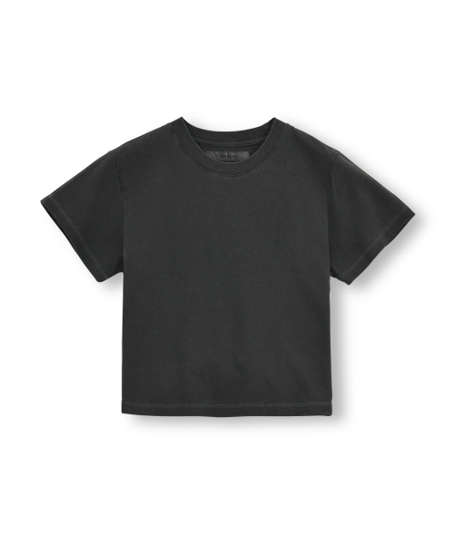 W Washed Baby T Shirt, Washed Black