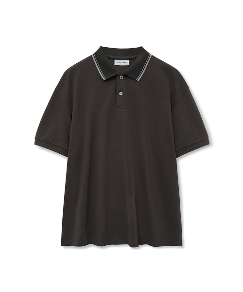 Supima Coolmax пике воротник футболка[brown]