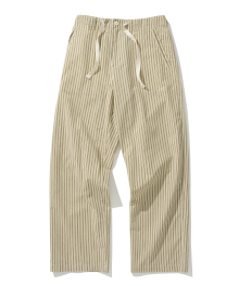 stripe resort pants beige stripe