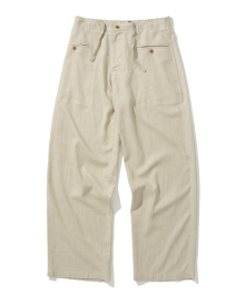 24ss linen easy fatigue pants beige