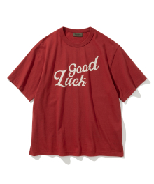 good luck s/s tee garnet red