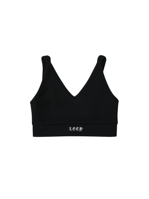 логотип DOUBLE STRAP BRALETTE чёрный