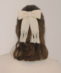 아이스가든에이오공팔(ICE GARDEN A.508) Fringe Detail Ribbon Hairpin