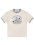 패블러스아카이브 UNISEX 오버핏 퍼피서핑 링거 반소매 티셔츠 크림(FCE2TS401M)