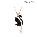 스와로브스키(SWAROVSKI) Iconic Swan 스완 블랙 목걸이 5678045