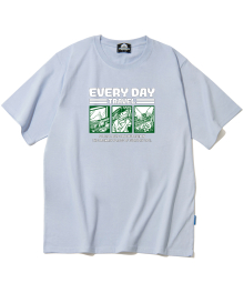 EVERYDAY CARTTON 그래픽 티셔츠 - 퍼플