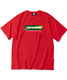 GREEN BOX 로고 티셔츠 - 레드