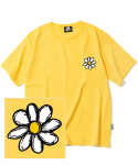 트립션(TRIPSHION) DRAWING DAISY 로고 티셔츠 - 옐로우