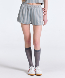 W SOCCER SHORTS [LIGHT GRAY]