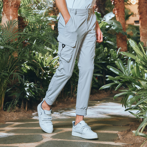 Мужские джоггеры карго из охлаждающего трикотажа Light Grey