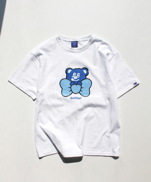 Ribbon BadBear Tee White