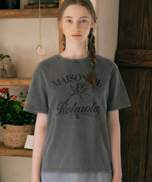 ROSE HALF T-SHIRT CHARCOAL