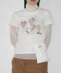 타입서비스(TYPESERVICE) Soft Embroidery T-Shirt [Off White]