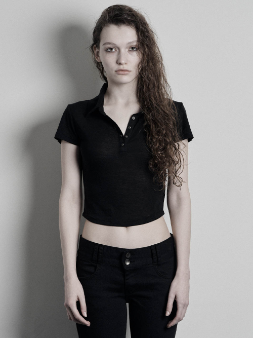 보헤미안 서울(BOHEMSEO) BASIC HALF COLLAR SHIRTS, BLACK