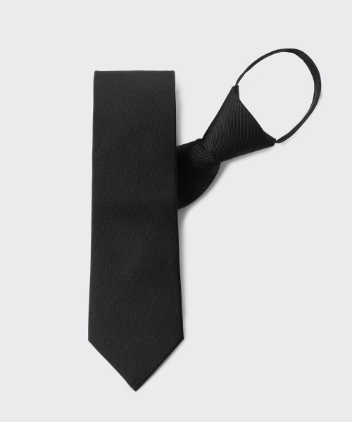 무신사 스탠다드() 오토매틱 실크 솔리드 넥타이 [블랙] 상품 이미지