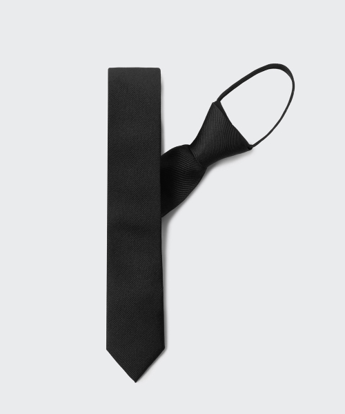 무신사 스탠다드() 오토매틱 실크 슬림 솔리드 넥타이 [블랙] 상품 이미지