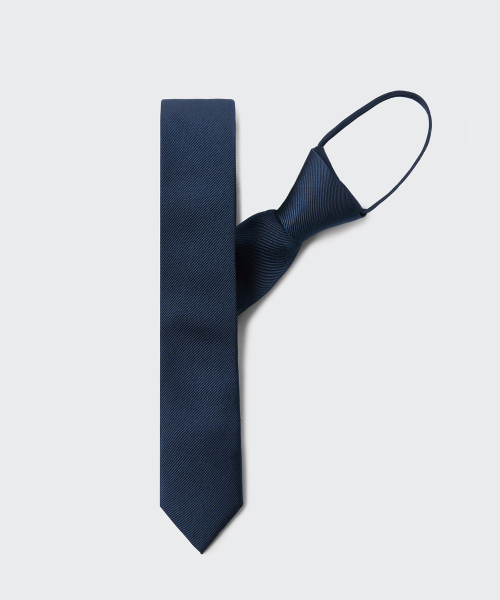 무신사 스탠다드() 오토매틱 실크 슬림 솔리드 넥타이 [네이비] 상품 이미지