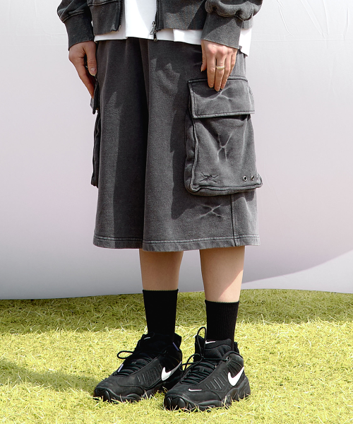 【MAISON MINED】24SS★ PINCH CARGO SWEAT BERMUDA PANTS 메종미네드 ~30% - PINCH CARGO SWEAT BERMUDA PANTS CHARCOAL