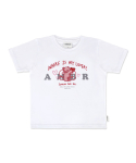 엠블러(AMBLER) Finding lover 크롭 반팔 티셔츠 ACR502 (화이트)