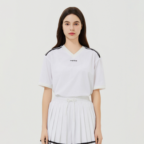 Collaboration V Neck Anorak_White