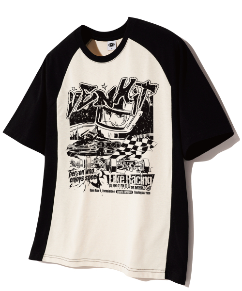 MUSINSA | VENHIT Like Racing Raglan Short-Sleeved T-Shirt