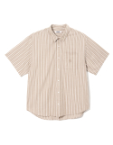 로어즈(LORES) Stripe S/S Shirt - Brown