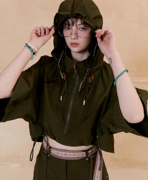 838 STRING ANORAK_WOMEN [DARK KHAKI]