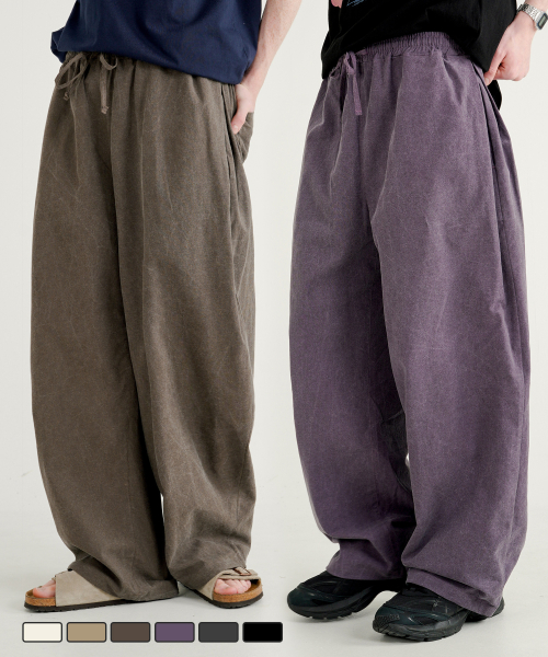 Turn dyeing like linen banding pants 2PACK JNLP7717