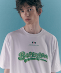 [엠블러X벨리곰] Bellygom varsity 오버핏 반팔 티셔츠 BS306 (화이트)
