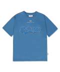 [엠블러X벨리곰] Bellygom varsity 오버핏 반팔 티셔츠 BS306 (블루)