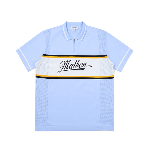 말본 골프() 컬러 블록 아모사 반팔 여름 니트 SKY BLUE (MAN) 상품 이미지