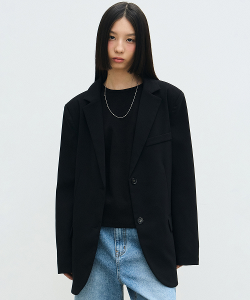 MINIMAL OVER BASIC JACKET_BLACK