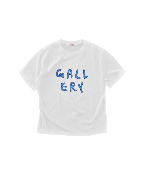 1011갤러리(1011 GALLERY) Gallery Stroke Logo T-Shirt-White