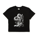 크루치(KRUCHI) DRAGON  Crop T-Shirt (BLACK)