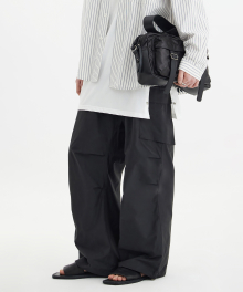 String Cargo Pants - Charcoal Grey