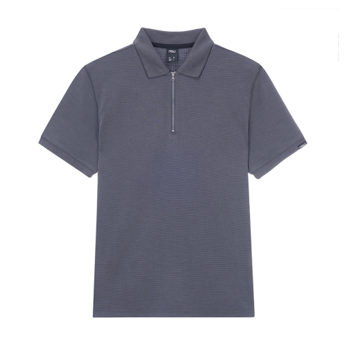Рубашка-поло с замком на молнии Sand Wash Dark Gray